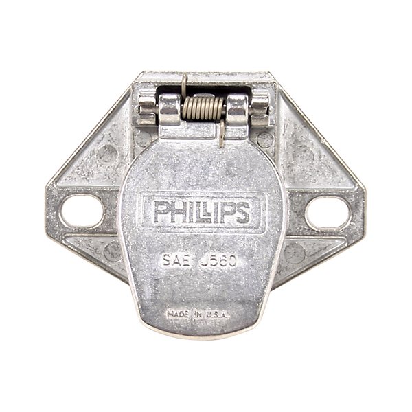 Phillips - Socket - 7 Pin - Solid Pin - 2 Hole Mount - Zinc Die-Cast - PHI15-721