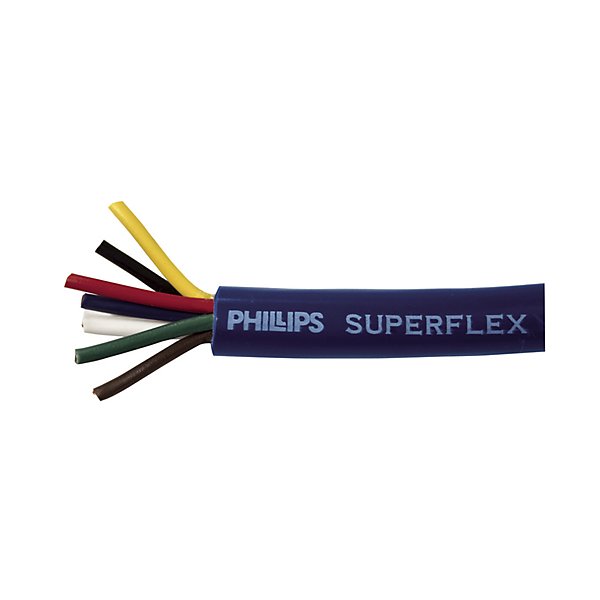 Phillips - Trailer Cable - ARCTIC SUPERFLEX, 6/14 & 1/12 ga., Dark Blue, -85°F/-65°C, 500 Ft., Spool - PHI3-624
