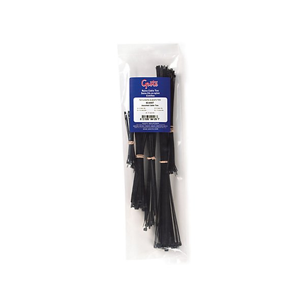 Grote - Standard Cable Tie Assortment - Black - 125 Pk - GRO83-6507