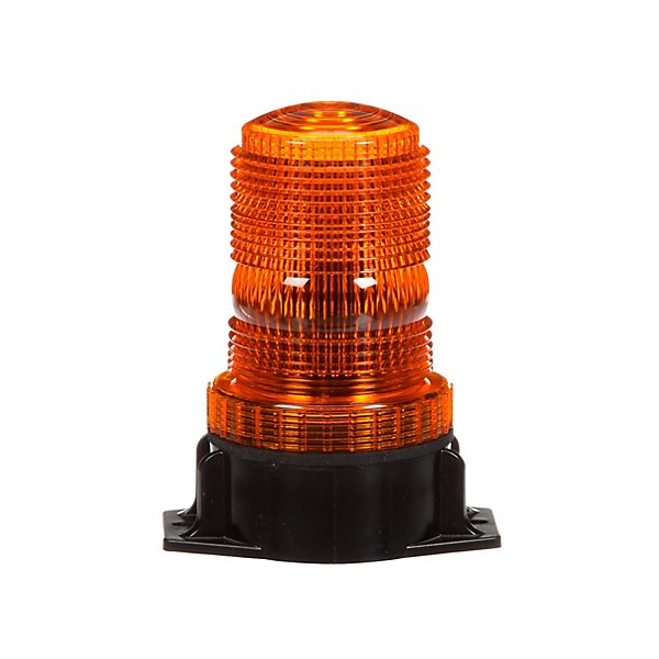 Truck-Lite - LED, Low Profile Beacon, Yellow, Permanent Mount/Pipe Mount, Class III, Hardwired, Stripped End, 12V - TRL92563
