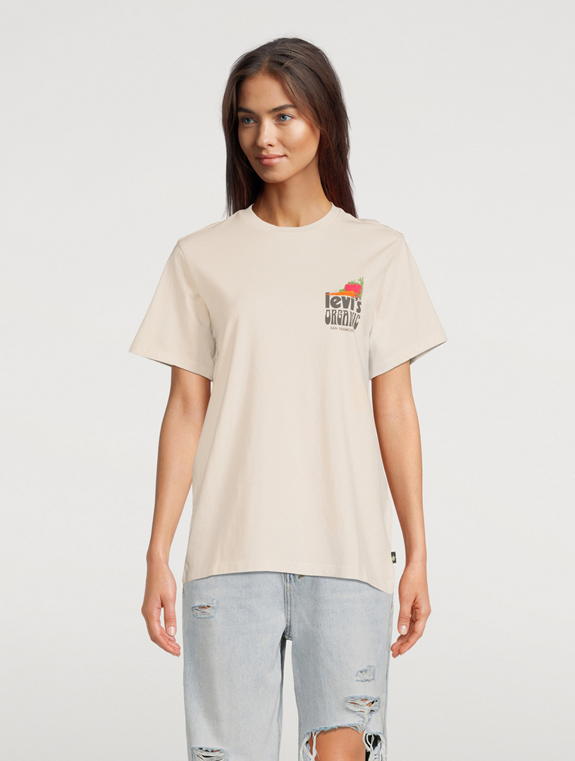 LEVI'S Fresh Jet Graphic T-Shirt Women's Beige