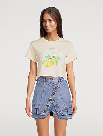 LEVI'S Fresh Jordie Cropped T-Shirt Women's Beige