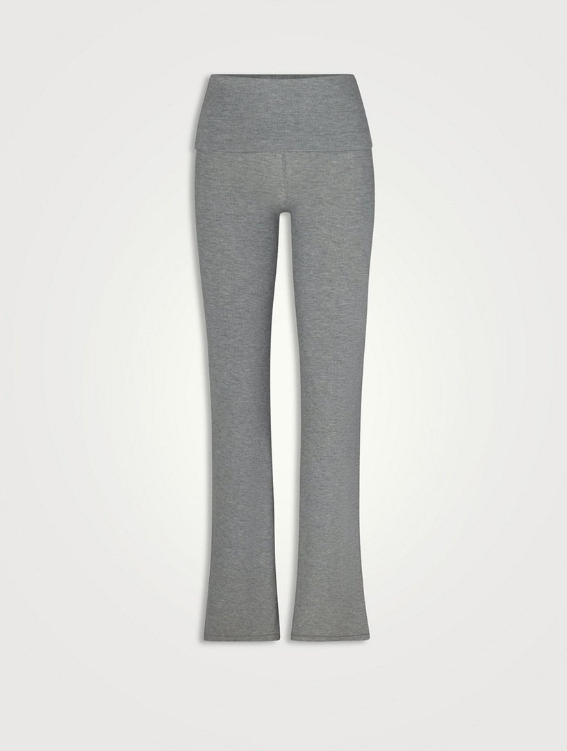 SKIMS Soft Lounge Fold-Over Pants Women's Grey