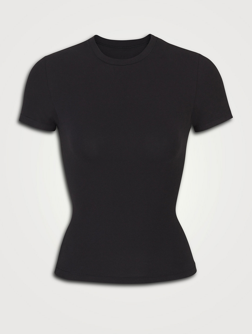 SKIMS Tee-shirt Jersey Femmes Noir