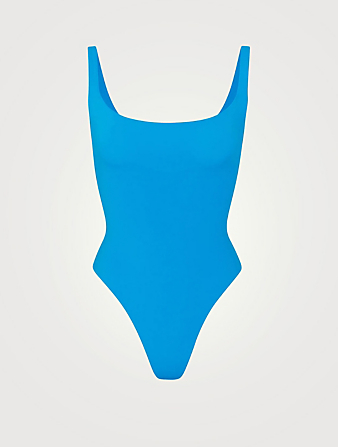 SKIMS Fits Everybody Squareneck Bodysuit Women's Blue