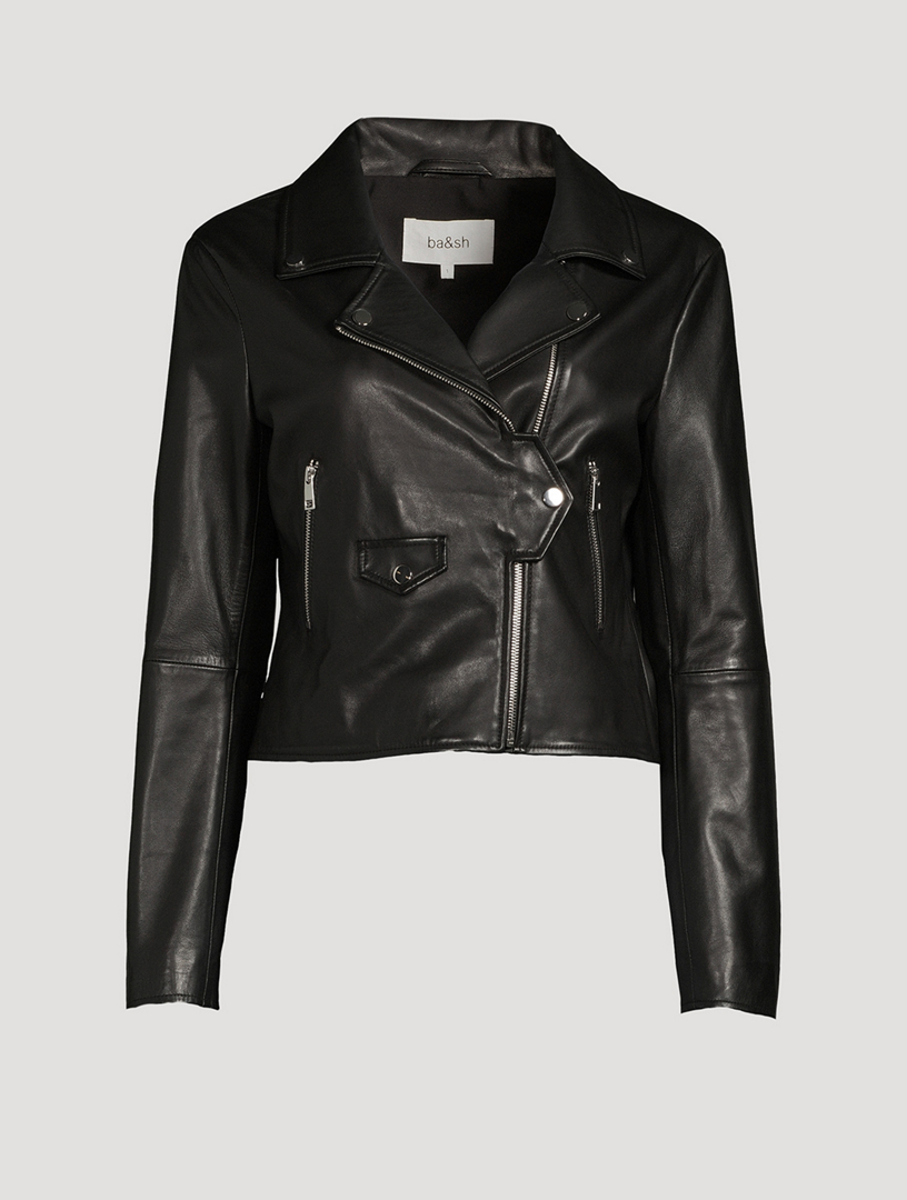 BA&SH Nairobi Leather Moto Jacket Holt Renfrew Canada
