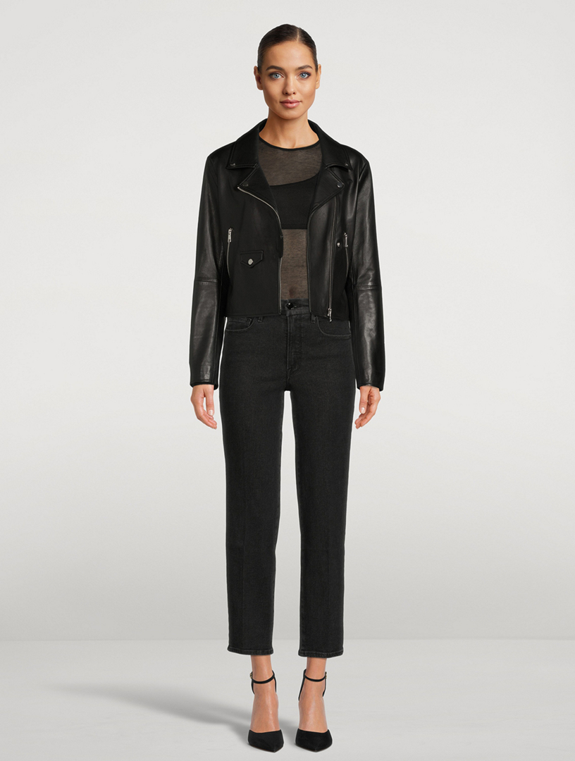 BA&SH Nairobi Leather Moto Jacket Holt Renfrew Canada