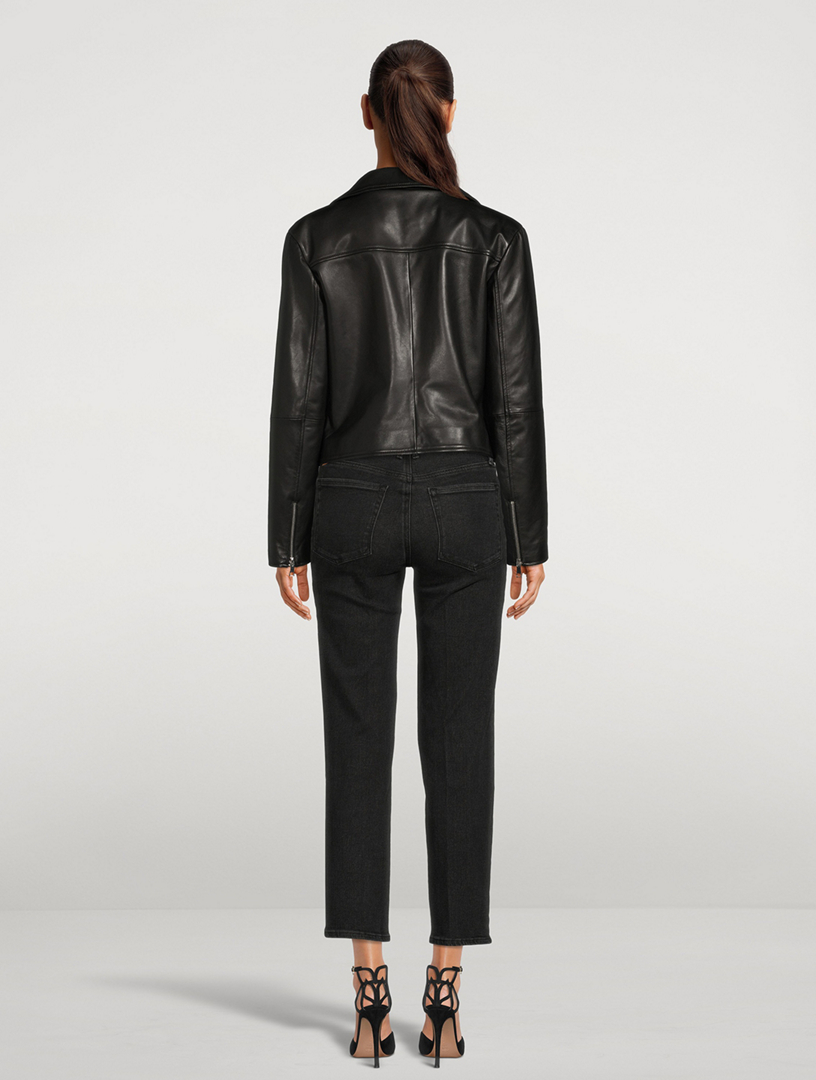 BA&SH Nairobi Leather Moto Jacket Holt Renfrew Canada