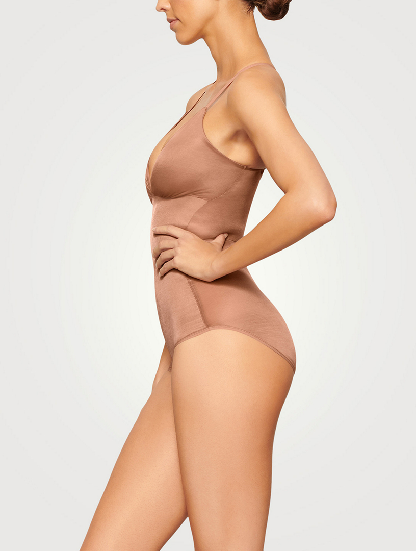 SKIMS Maillot Barely There à culotte à boutons-pression Femmes Beige