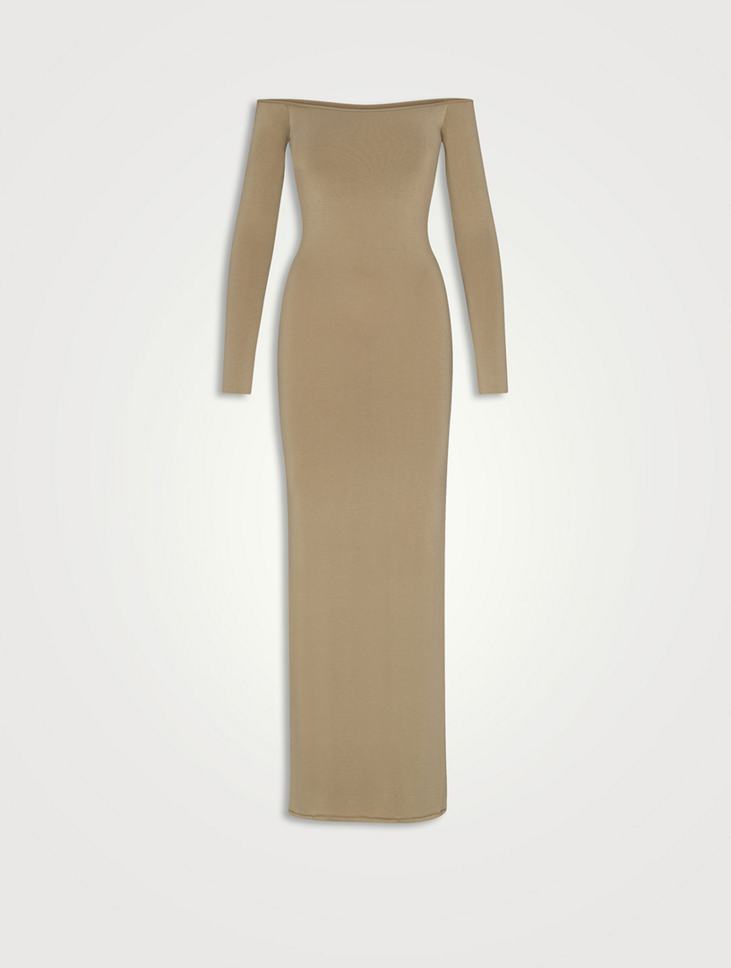 SKIMS Smooth Lounge Off-The-Shoulder Dress | Holt Renfrew Canada