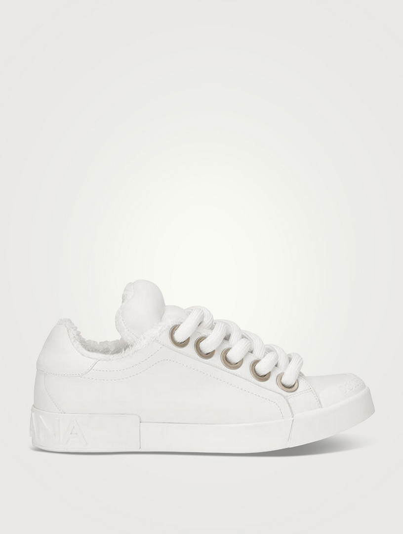 DOLCE & GABBANA Portofino Leather Sneakers | Holt Renfrew Canada