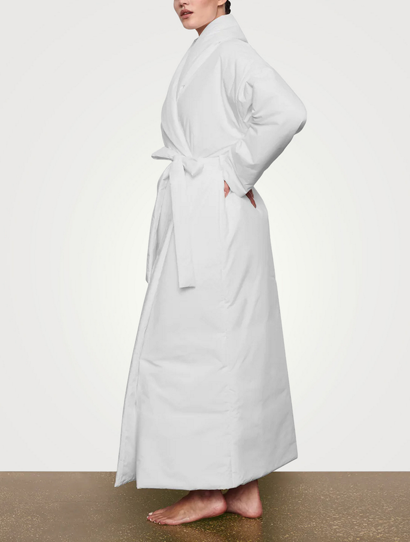 SKIMS Cotton Duvet Robe Women's White