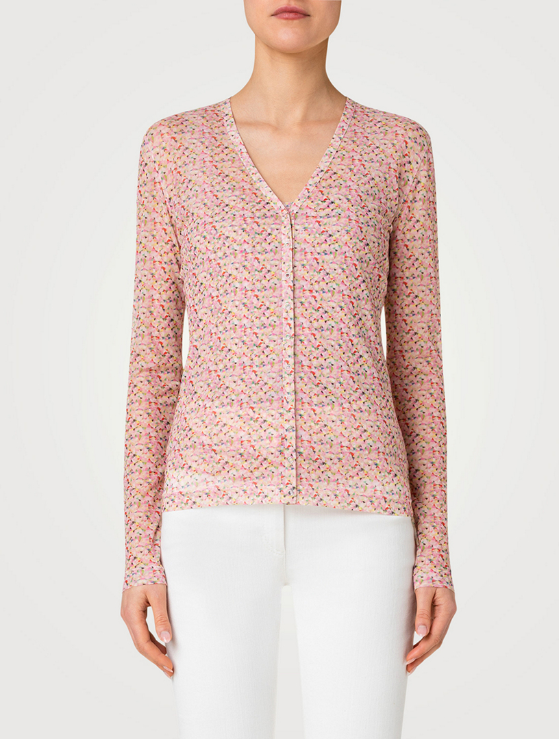 Tulle Cardigan Kaleidoscope Print