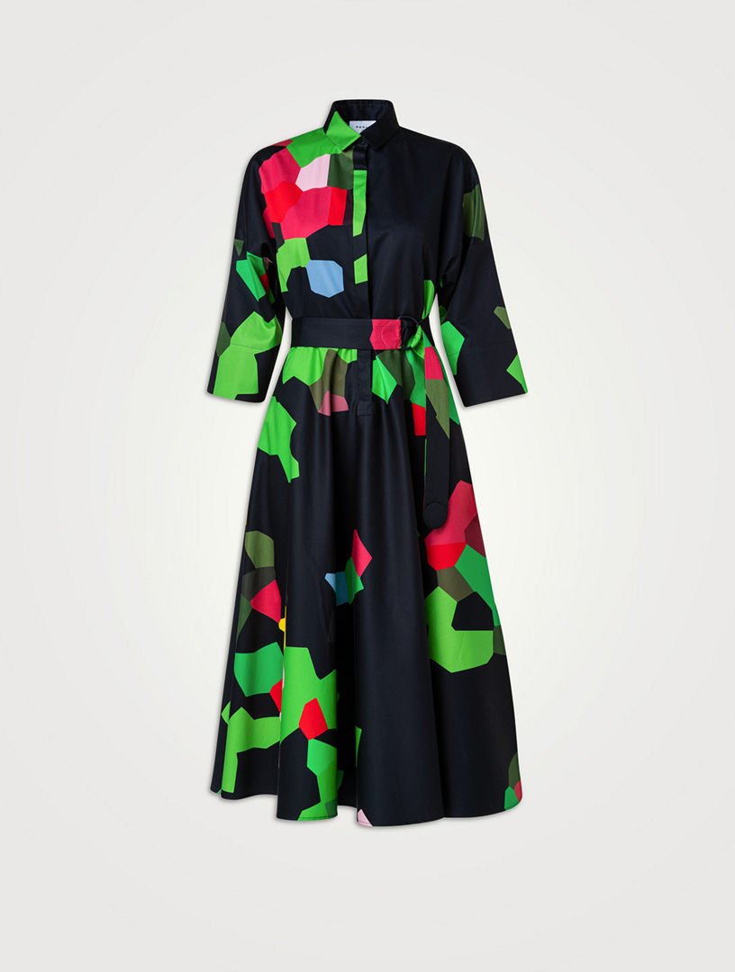 Akris Punto - Green Wool Sleeveless Belted Midi Dress