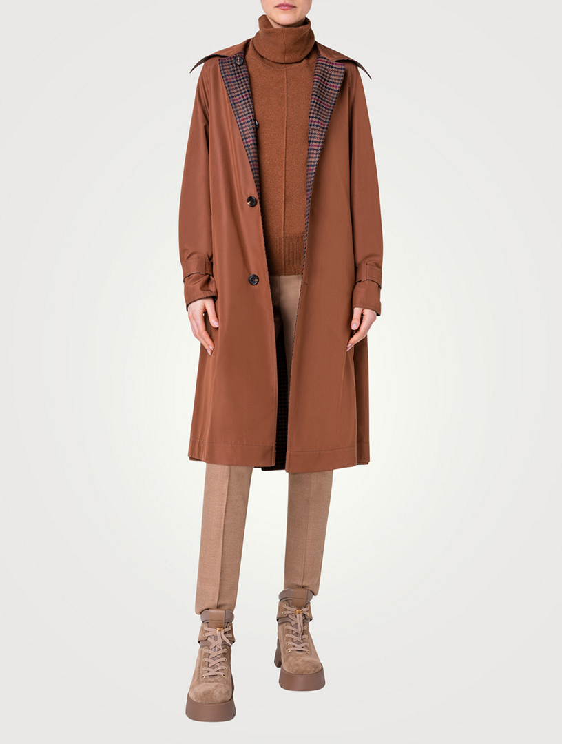 Ruth Reversible Wool And Silk Coat