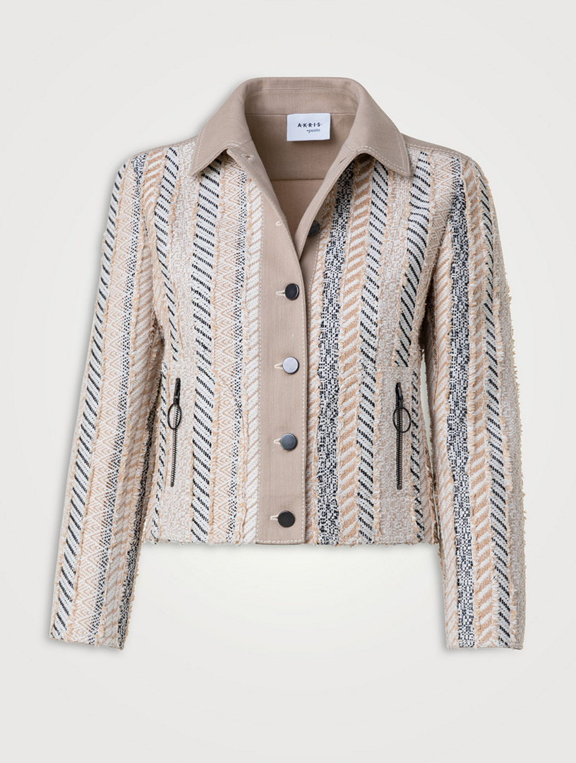 AKRIS PUNTO Denim Tweed Jacket | Holt Renfrew