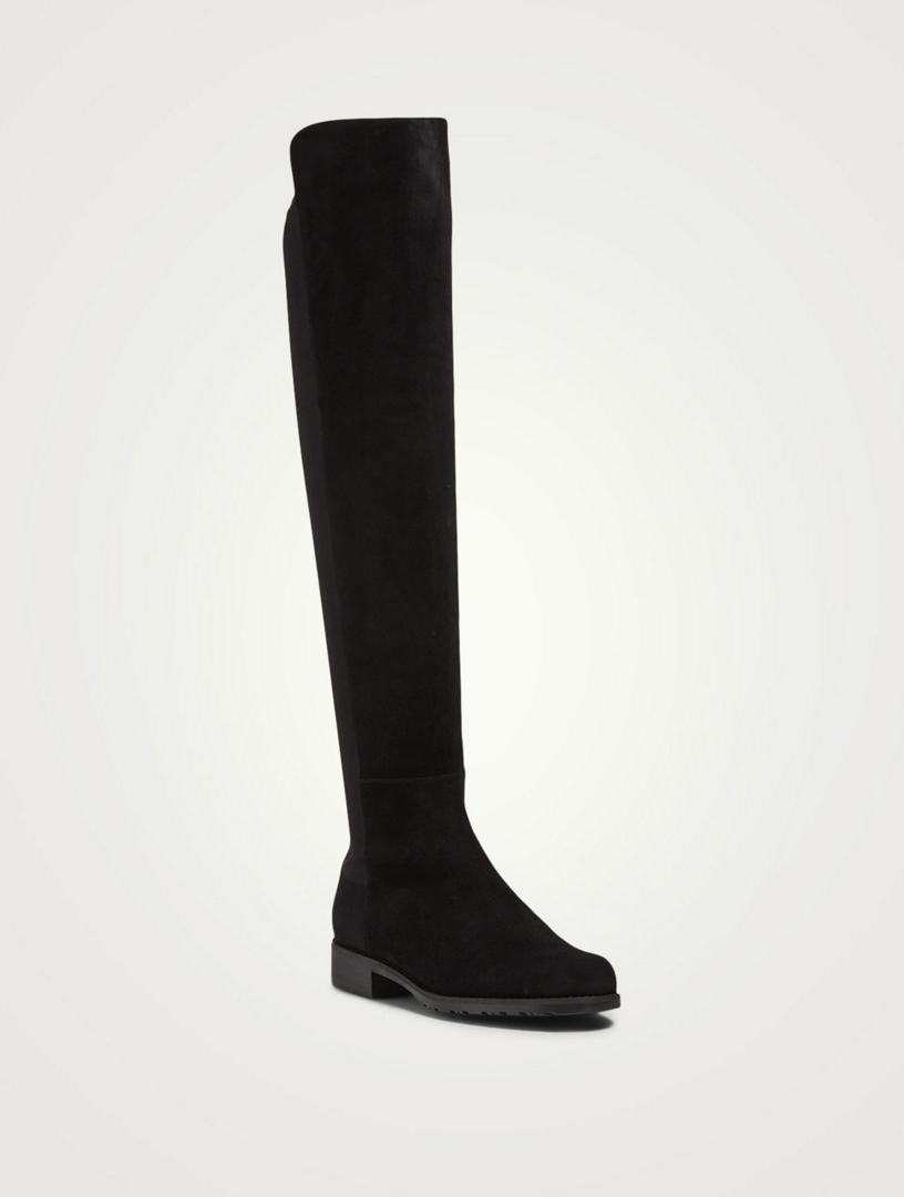 stuart weitzman 5050 boot black suede