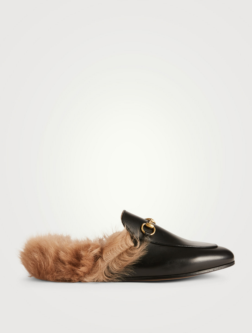 fur shoes gucci