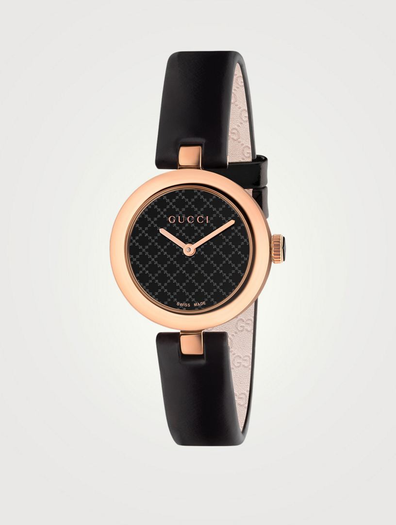black and gold gucci watch women's