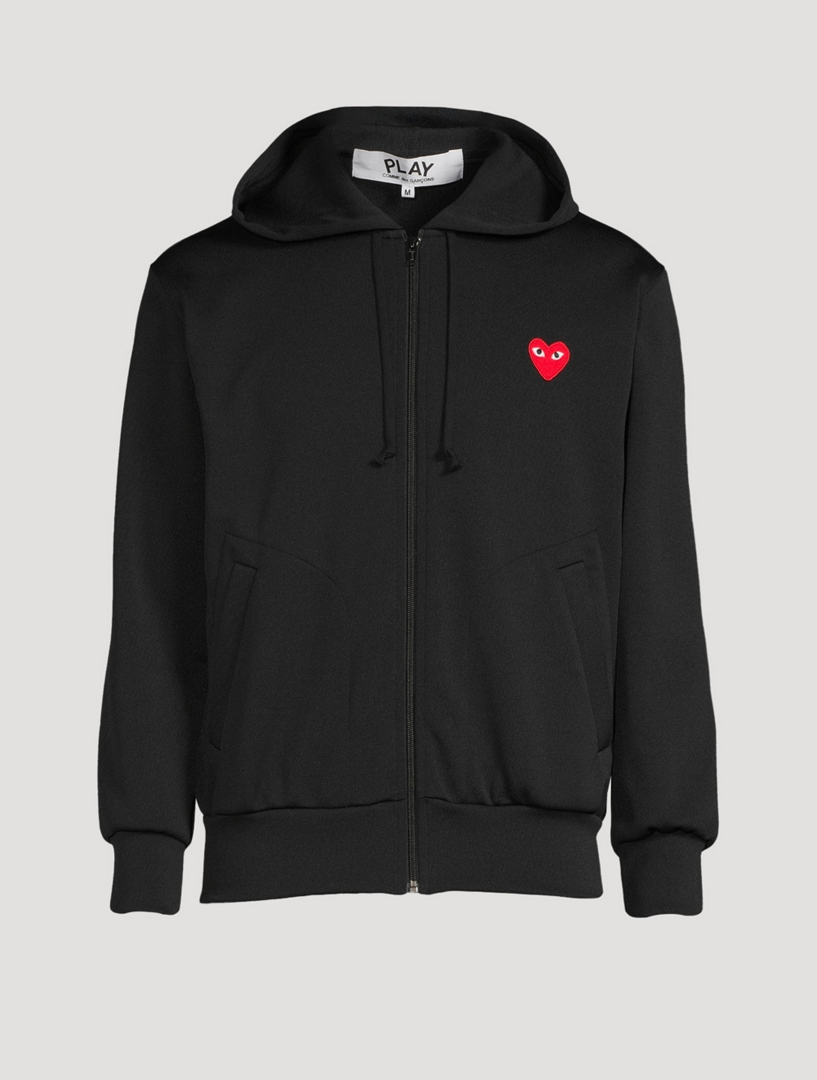 COMME DES GARÇONS PLAY Heart Zip-Up Hoodie | Holt Renfrew Canada