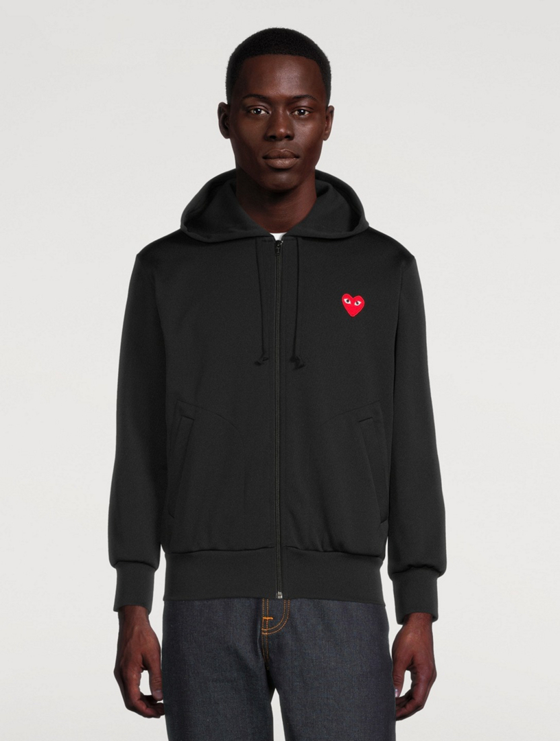 comme des garcons hoodie black heart