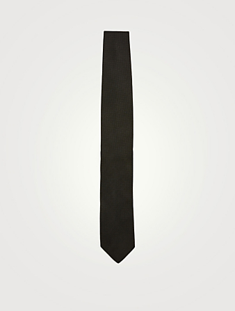 DION Cravate Oxford en soie Hommes Noir