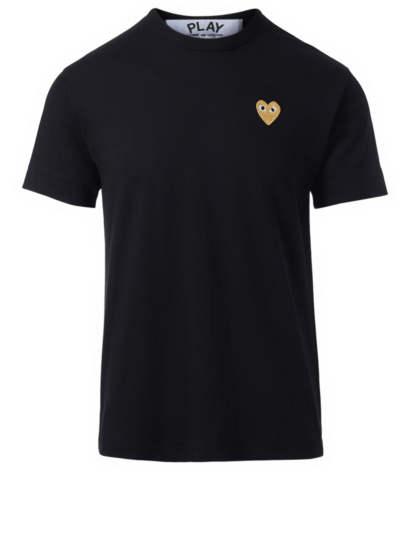 comme des garcons gold heart tee