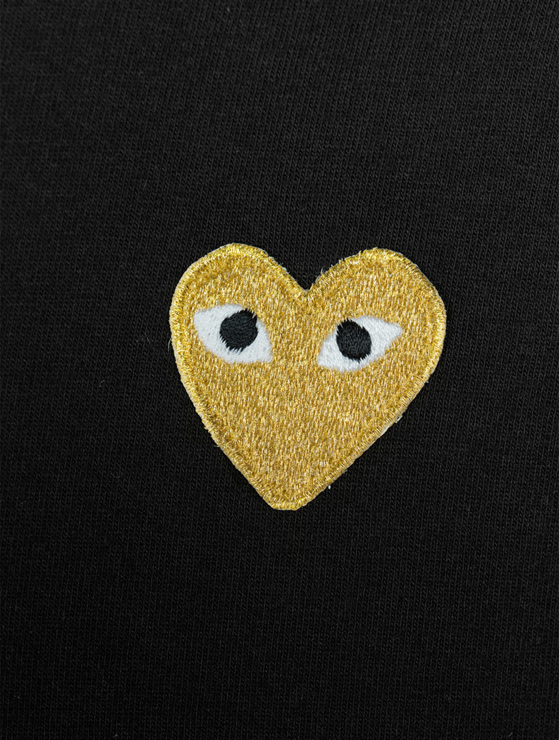 COMME DES GARÇONS PLAY Cotton T-Shirt With Gold Heart | Holt Renfrew Canada