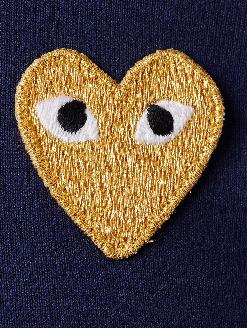 comme des garcons play gold heart logo tee