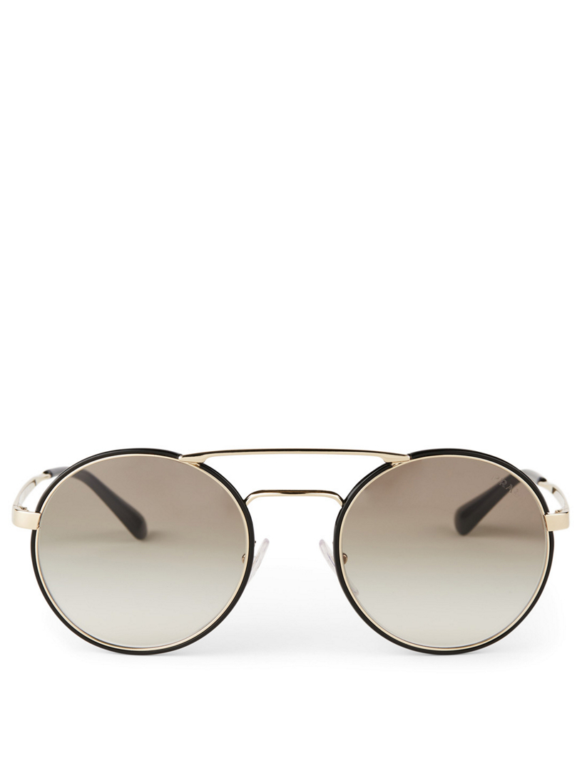 prada round aviator sunglasses