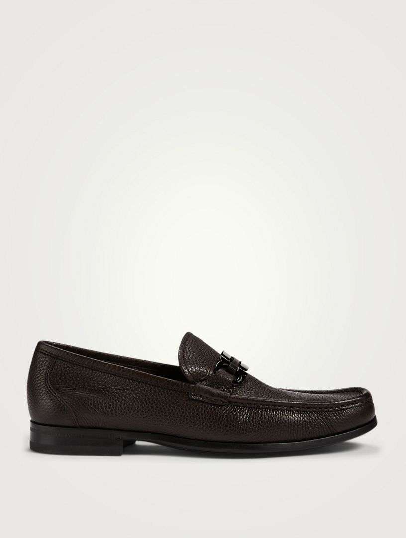 benford gancini bit leather loafers