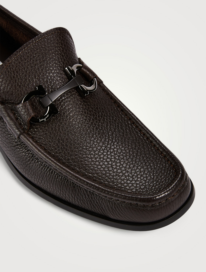 benford gancini bit leather loafers