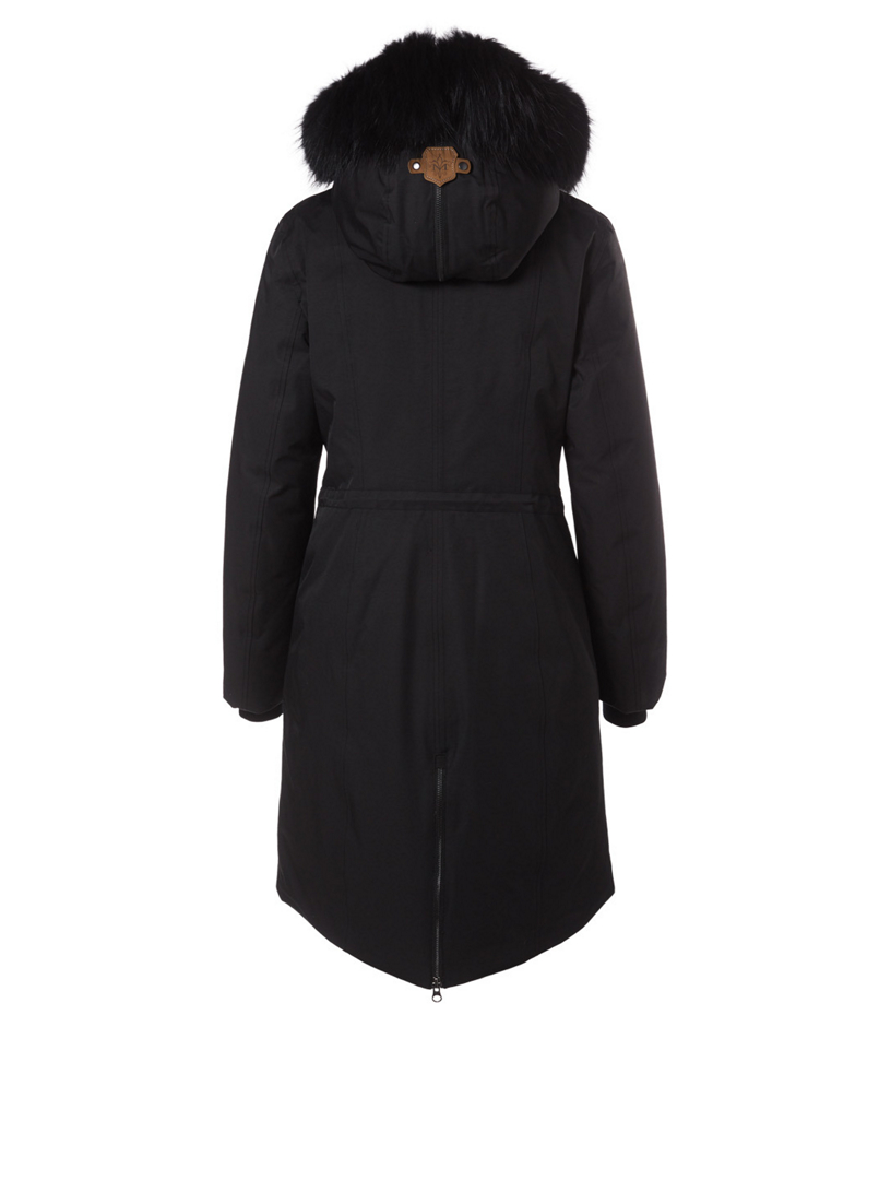 mackage enia down jacket with fur hood