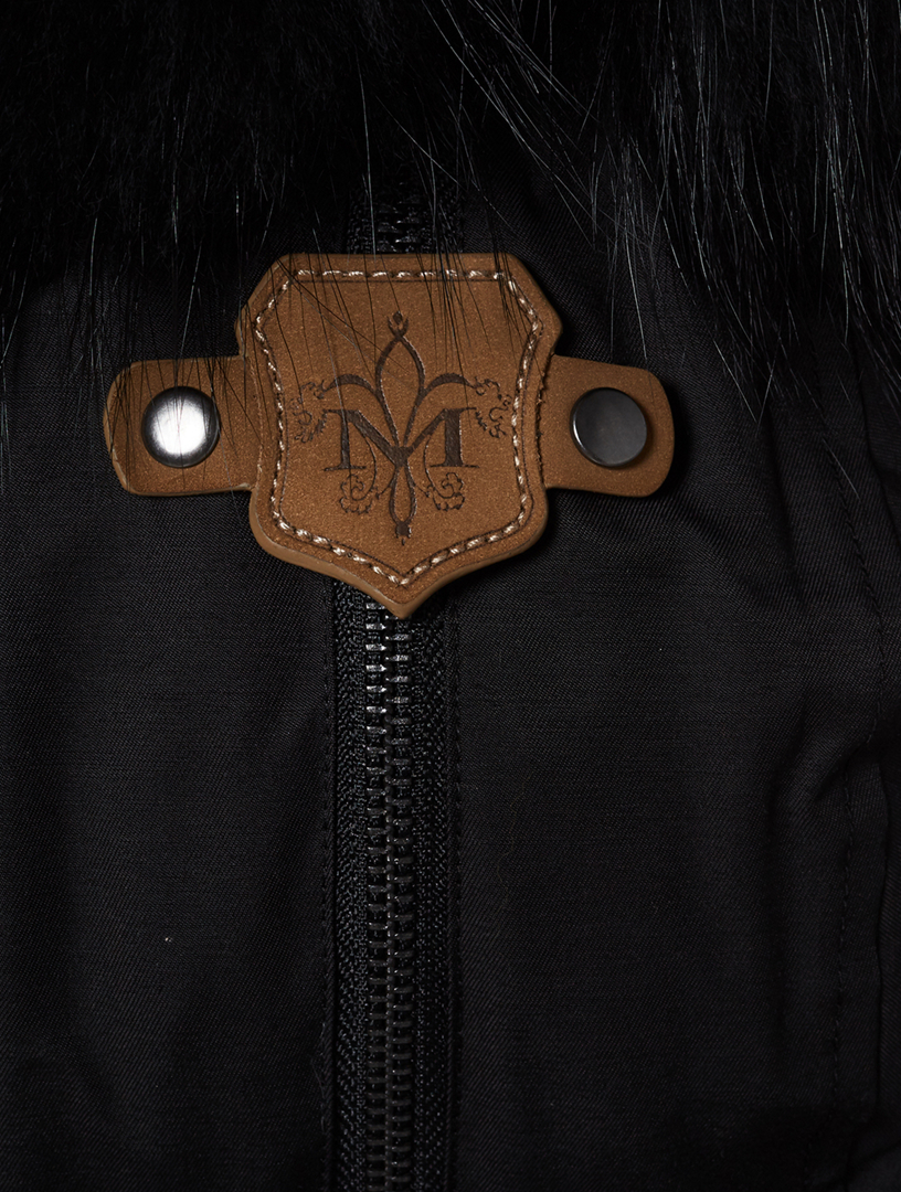 mackage enia down jacket with fur hood
