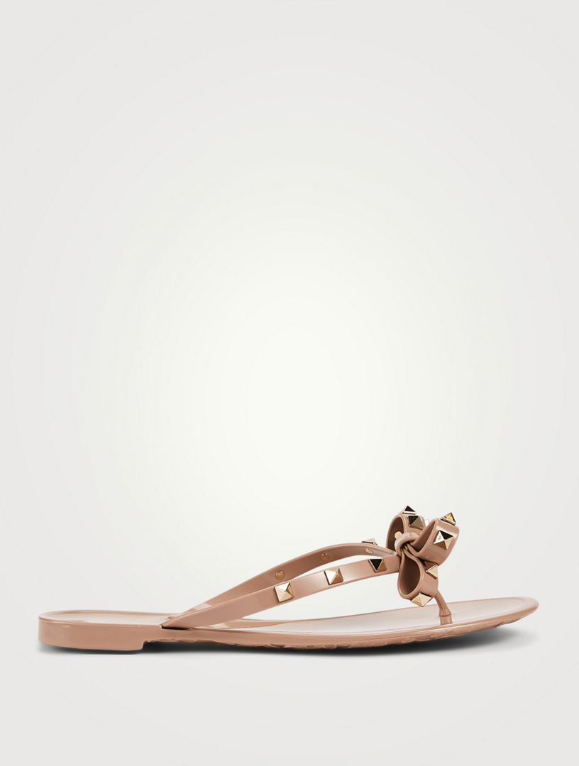 VALENTINO Rockstud Jelly Thong Sandals | Holt Canada