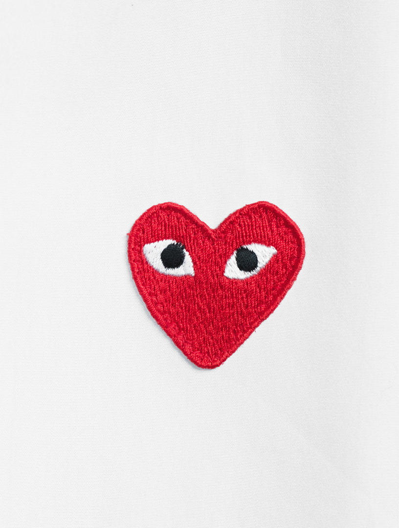 COMME DES GARÇONS PLAY Cotton Embroidered Heart Shirt | Holt Renfrew Canada