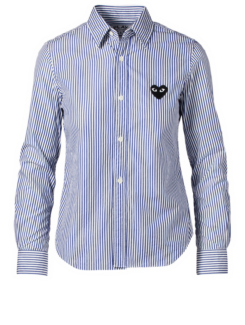 comme de garcon play striped shirt