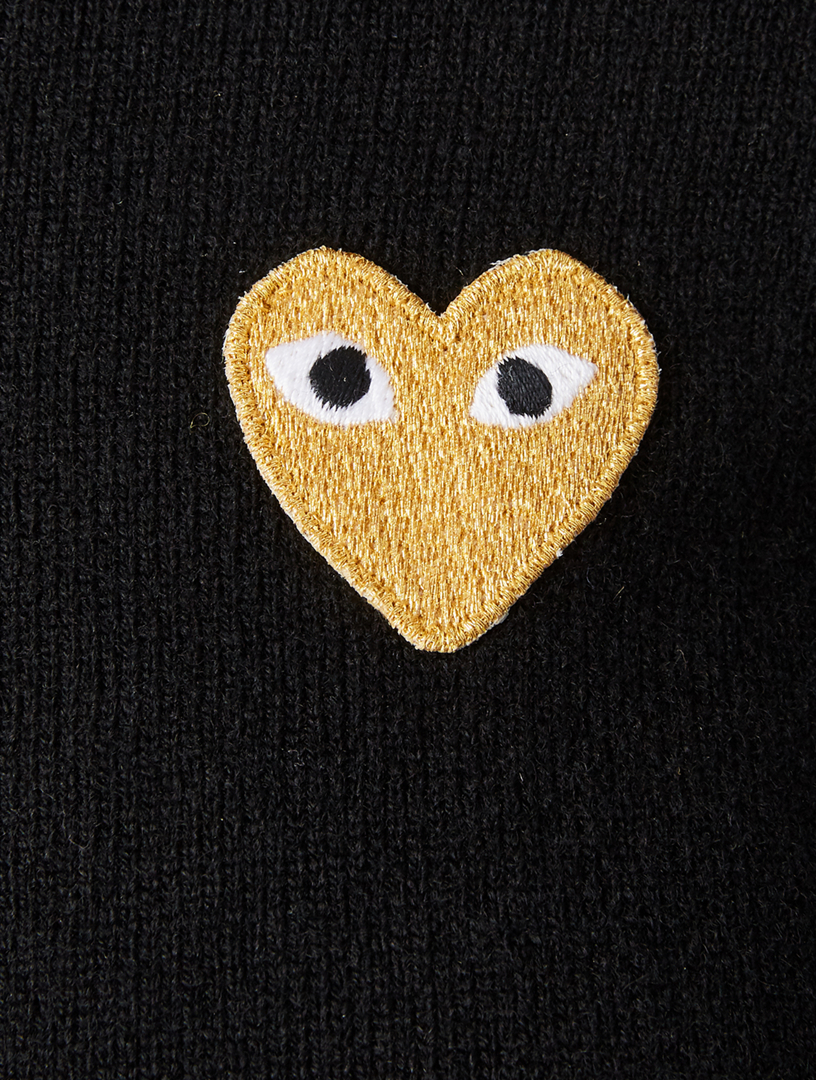 comme des garcons play gold heart