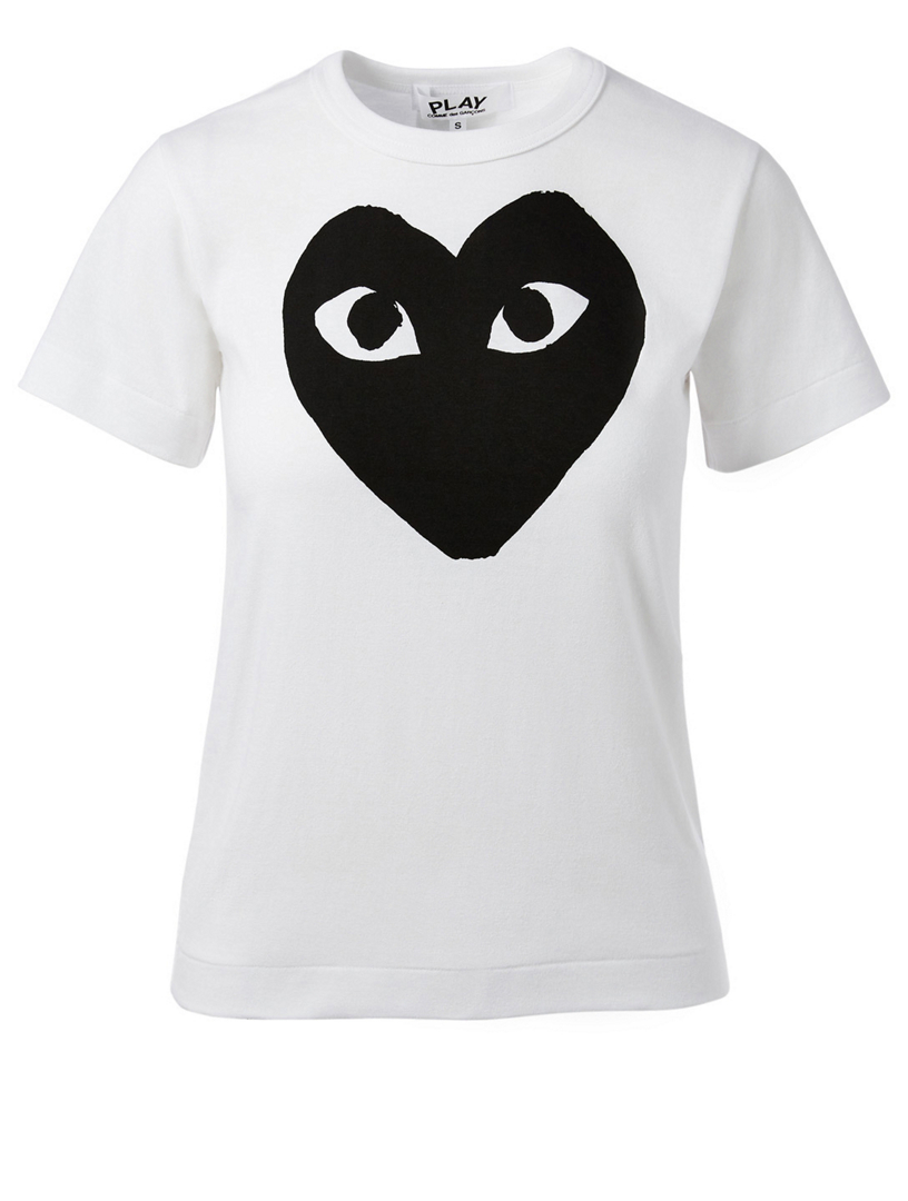 commes des garcons play women's black heart t-shirt