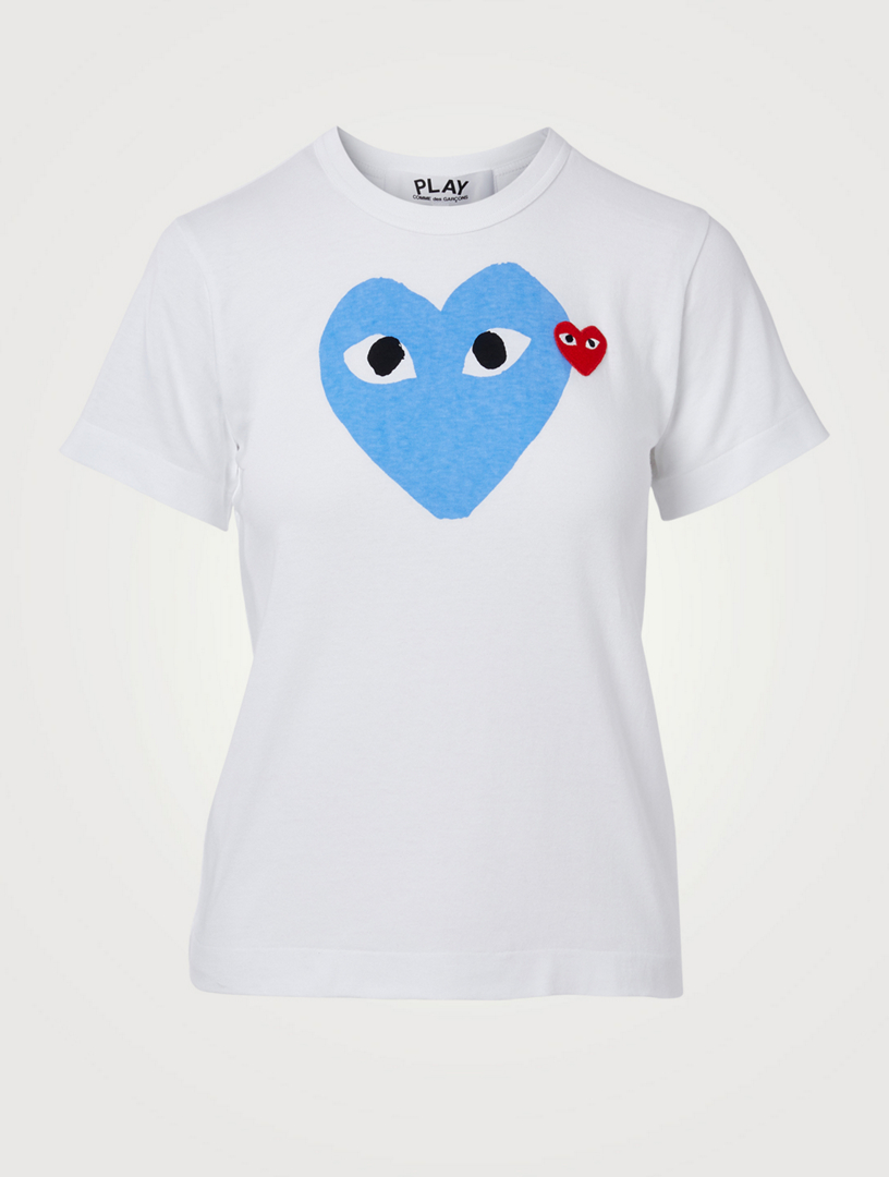 COMME DES GARÇONS PLAY Double Heart T-Shirt | Holt Renfrew Canada