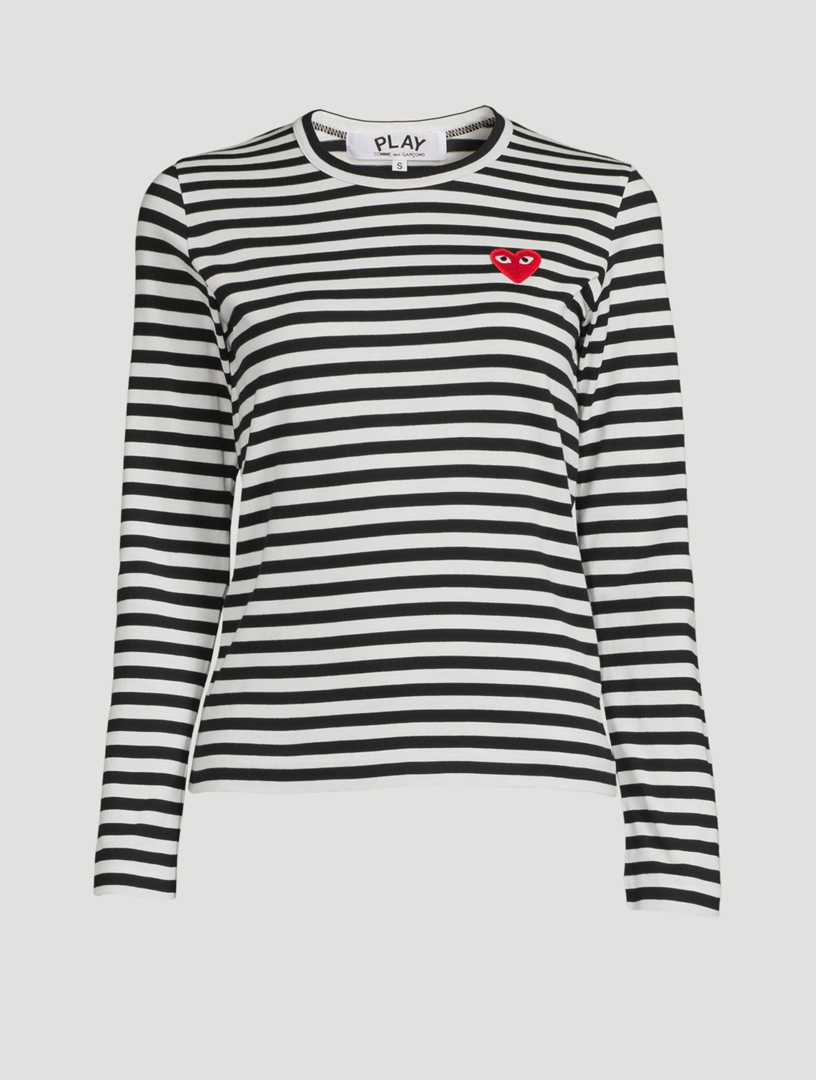 Heart Long-Sleeve T-Shirt In Stripe