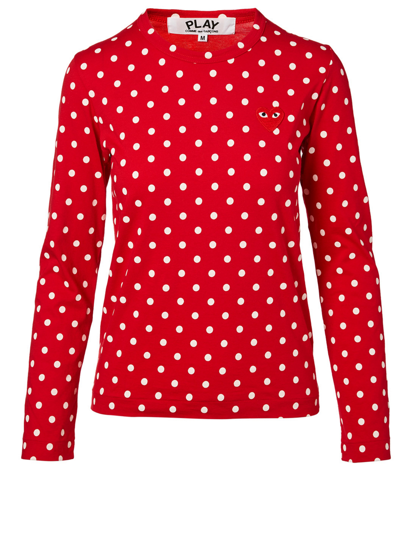 comme des garcons polka dot t shirt