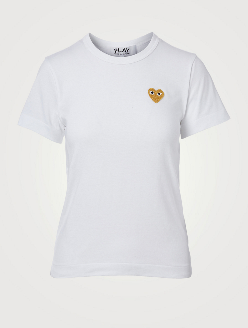 comme des garcons t shirt gold