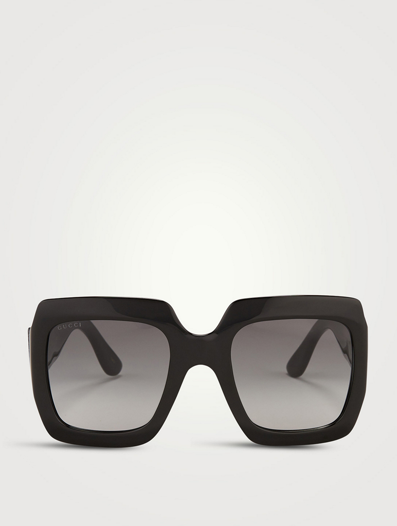 gucci oversized square sunglasses black