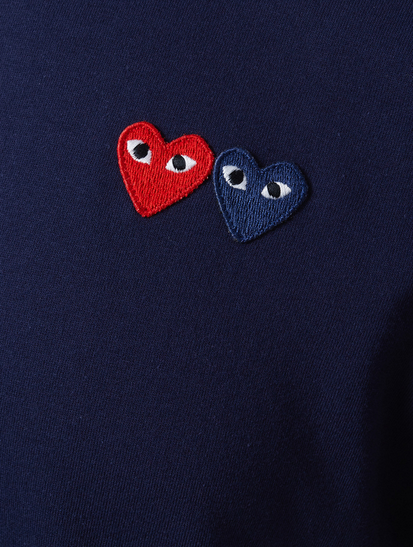 comme des garçons t shirt homme bleu