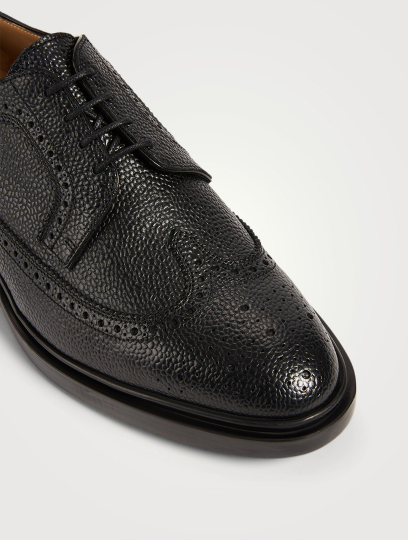 Classic Grained Leather Longwing Brogue Shoes