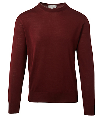CANALI Wool Crewneck Sweater Mens Red