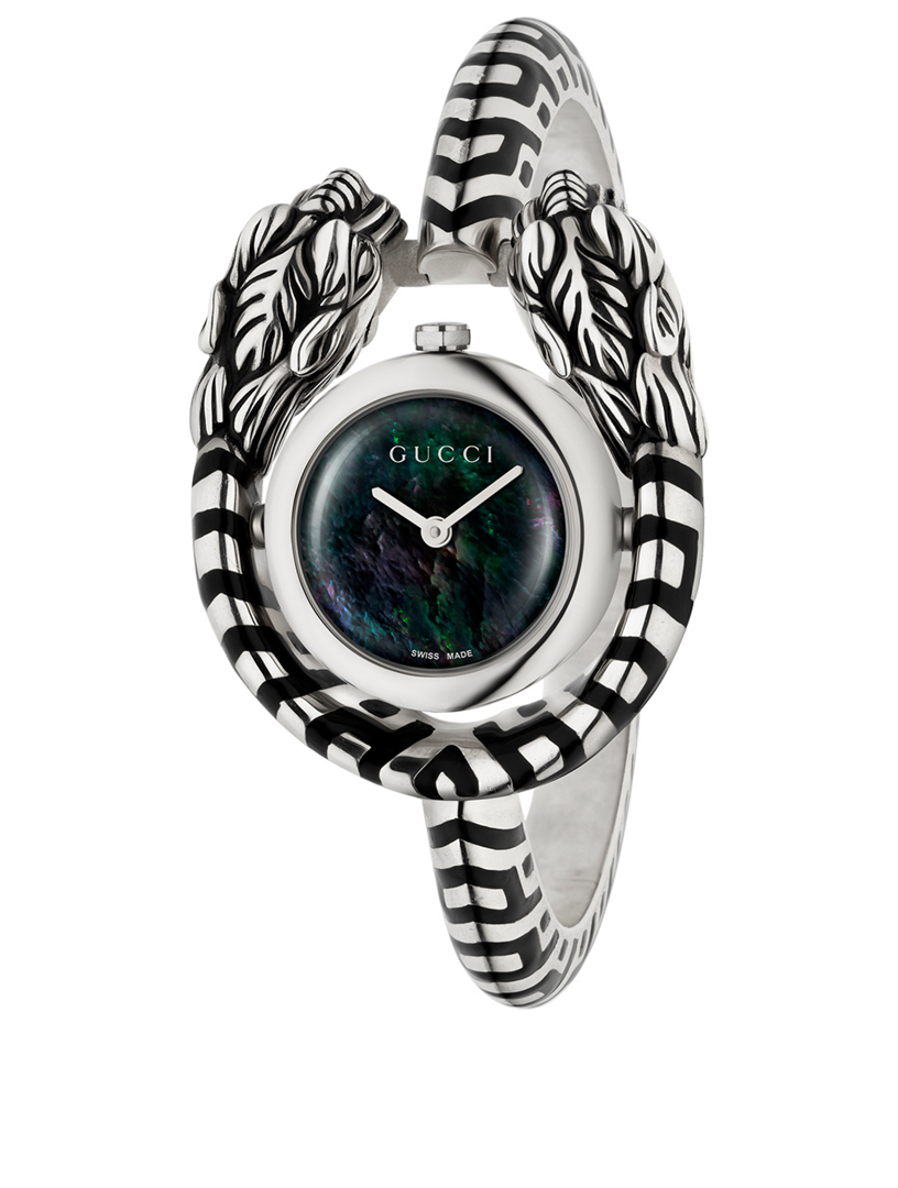 gucci silver snake watch