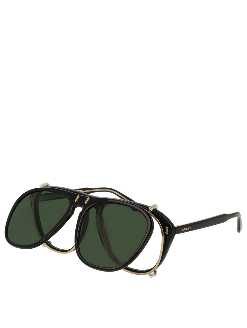 flip up aviator sunglasses