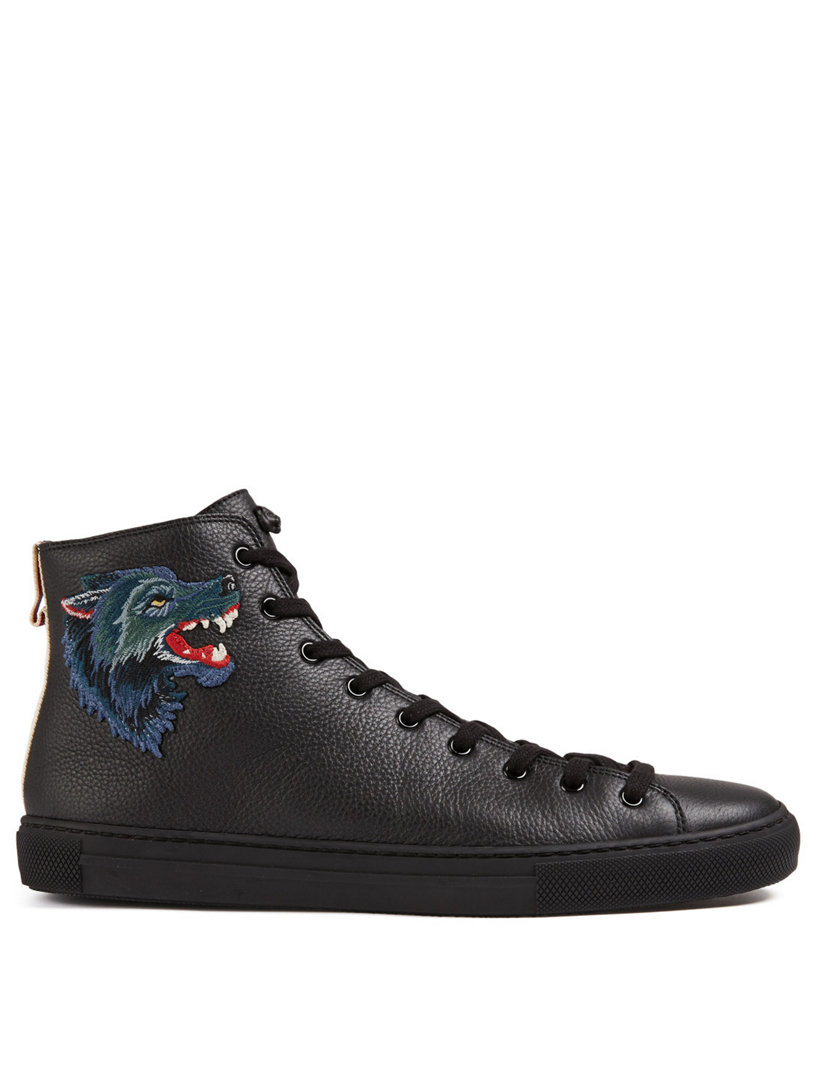GUCCI Major Leather High-Top Sneakers 